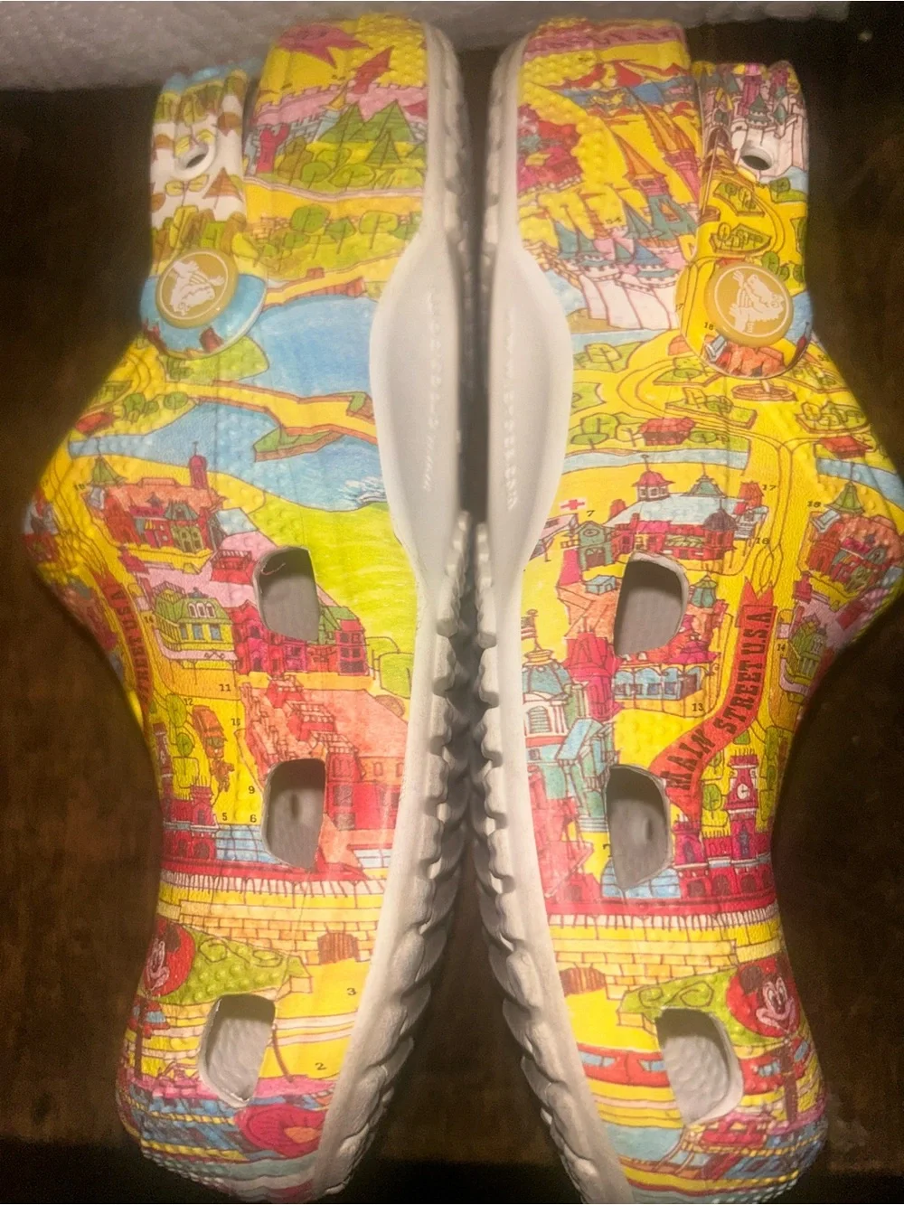 Walt Disney World Map Clogs for Adults by Crocs US Size 6